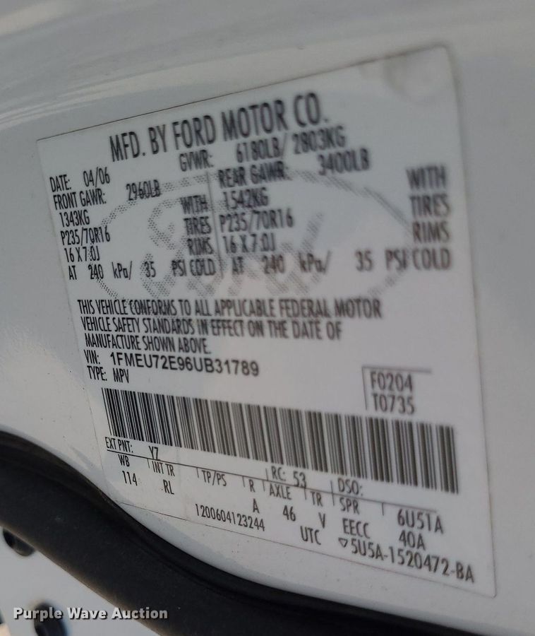 image for item DK1935 2006 Ford Explorer  SUV