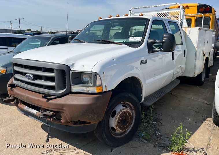 image for item DM4965 2002 Ford F450 Super Duty XL  Crew Cab utility / service truck