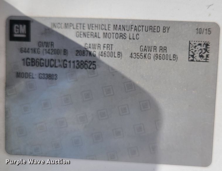 image for item DM4979 2016 Chevrolet Express G4500  ambulance