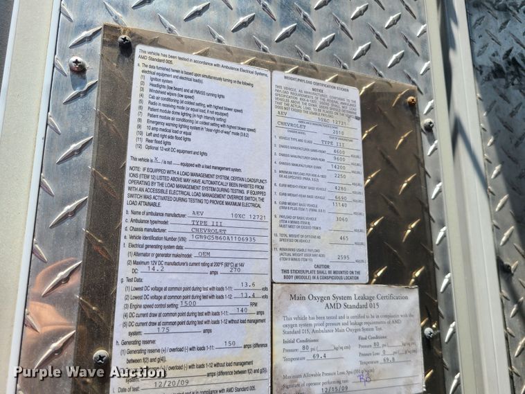 image for item DM4984 2016 Chevrolet Express G4500  ambulance