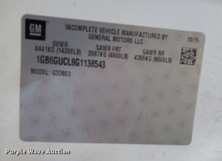 image for item DM4984 2016 Chevrolet Express G4500  ambulance