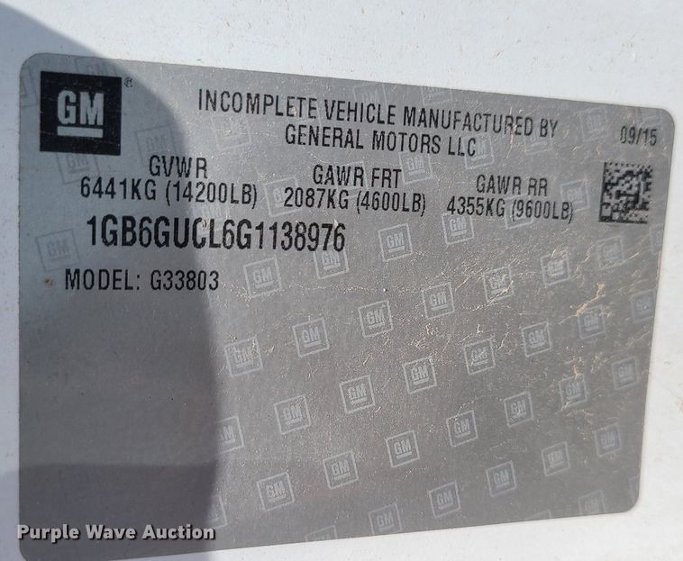 image for item DM4985 2016 Chevrolet Express G4500  ambulance