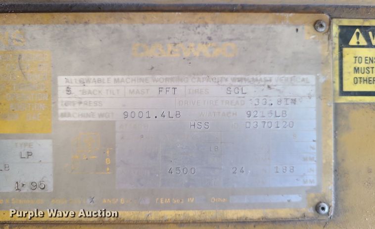 image for item DM4997 Daewoo GC25S  forklift