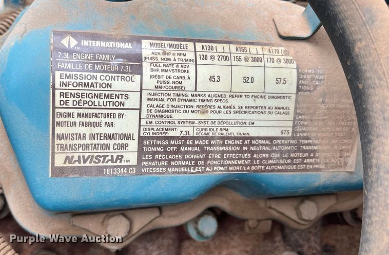 image for item DN3034 1991 International 3700  school bus