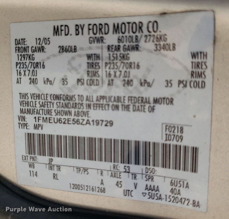 image for item DP7992 2006 Ford Explorer  SUV