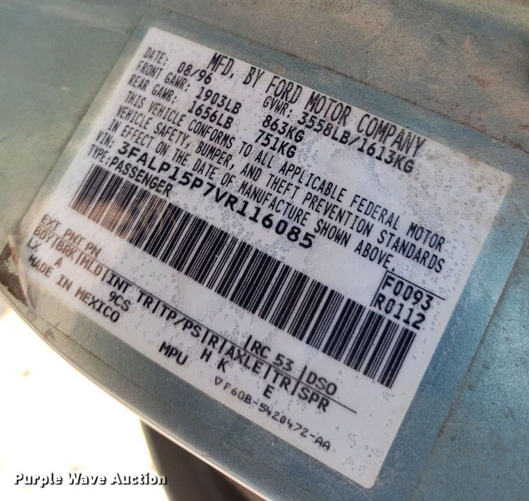 image for item DP7995 1997 Ford Escort Wagon