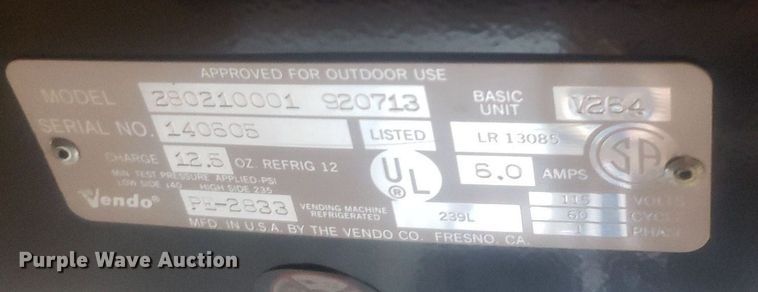 image for item DP8009 Vendo  vending machine