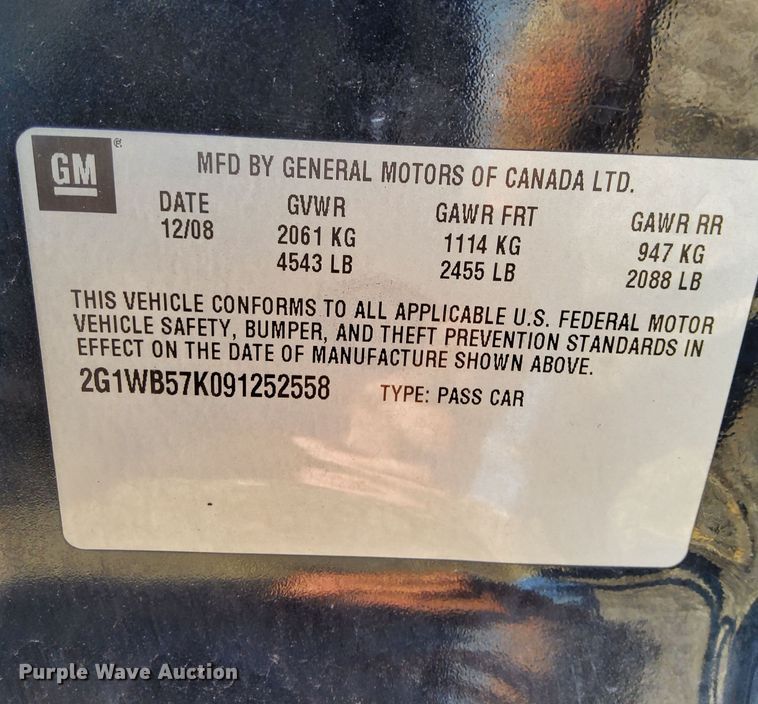 image for item DP8010 2009 Chevrolet Impala