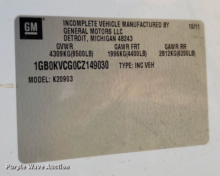 image for item DP8050 2012 Chevrolet Silverado 2500HD  utility bed pickup truck