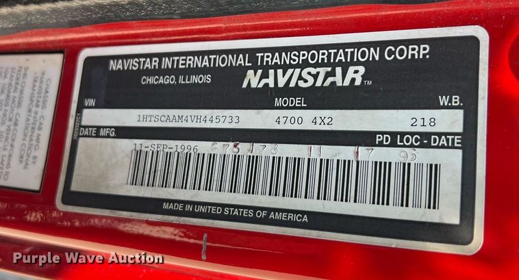 image for item II9156 1997 International 4700  rescue vehicle