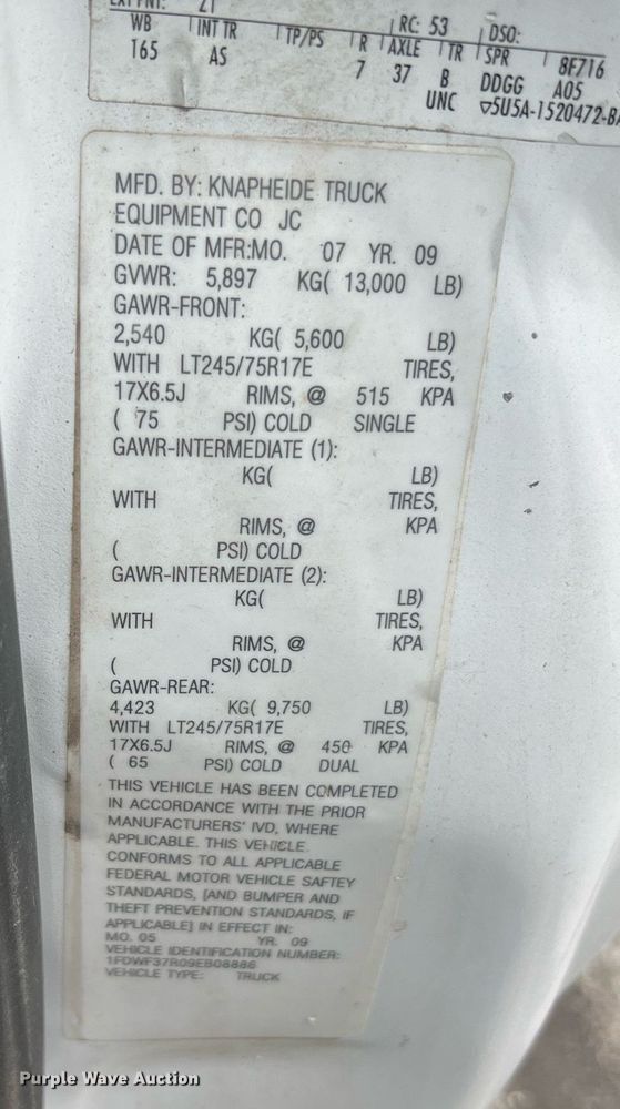 image for item II9170 2009 Ford F350 Super Duty XL  dump flatbed pickup truck