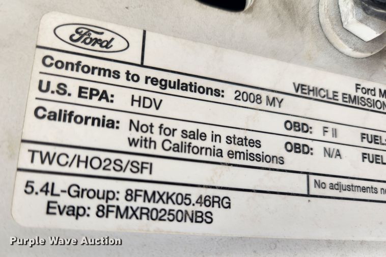 image for item JB9552 2008 Ford F250 Super Duty XL  pickup truck