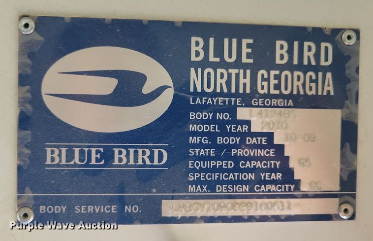 image for item JO9198 2010 Blue Bird Vision  school bus