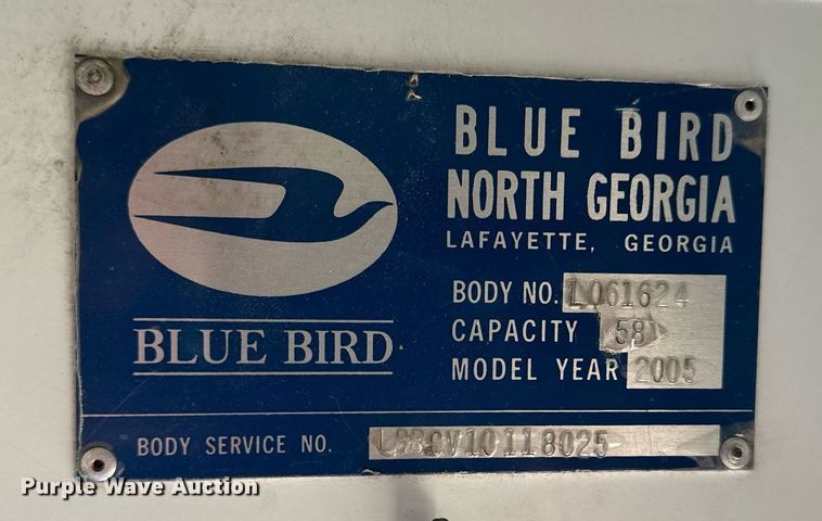 image for item KL9027 2005 Blue Bird  school bus