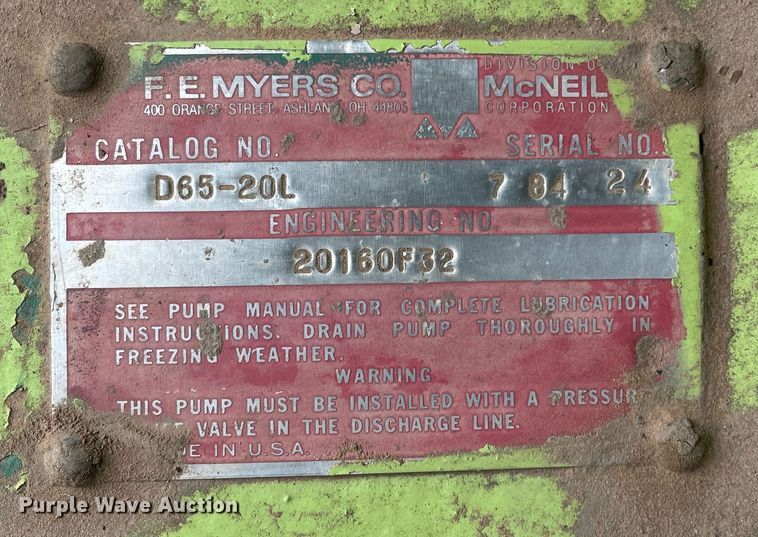 image for item LB9348 F.E Myers RJ-0635  sewer jetter trailer