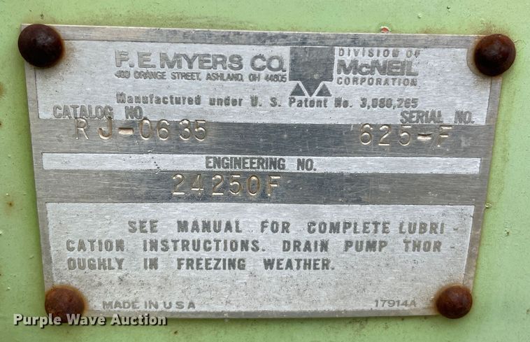 image for item LB9348 F.E Myers RJ-0635  sewer jetter trailer