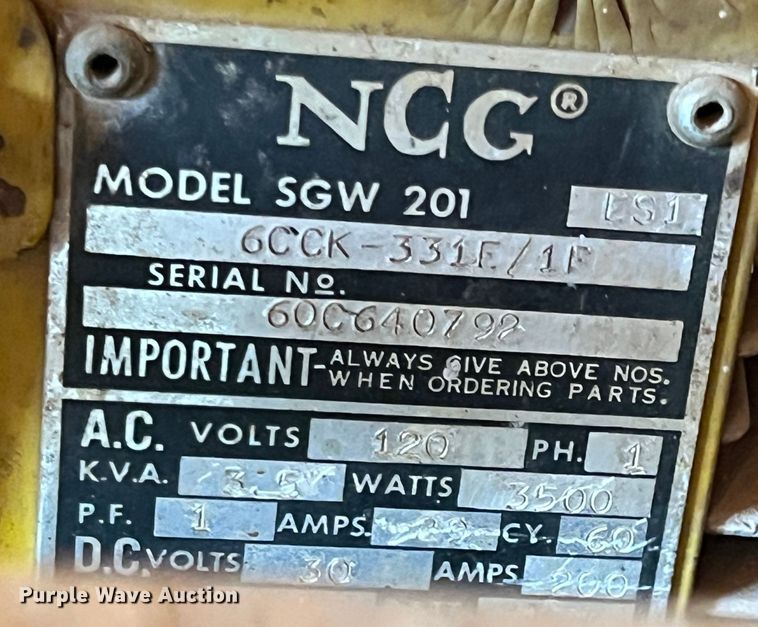 image for item LB9357 Sureweld 6CCK-331E/1F  welder/generator