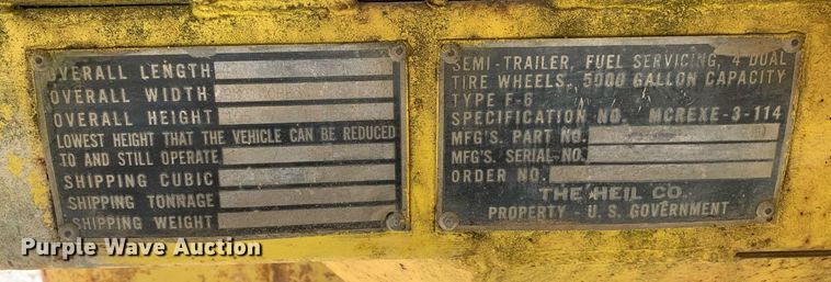 image for item LH9653 1955 Heil  tank trailer