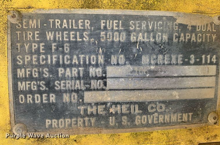 image for item LH9653 1955 Heil  tank trailer