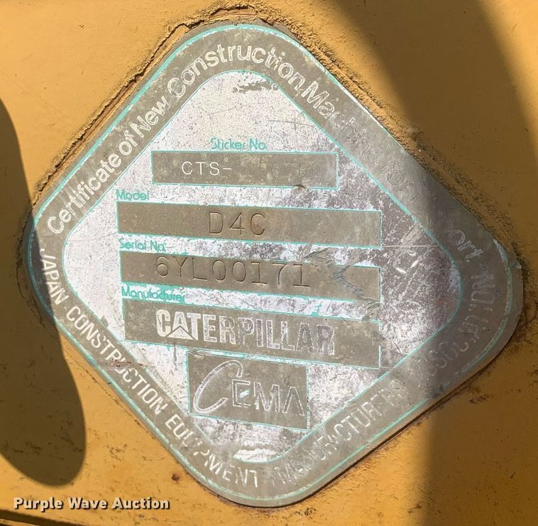 image for item LH9659 1994 Caterpillar D4C XL  dozer