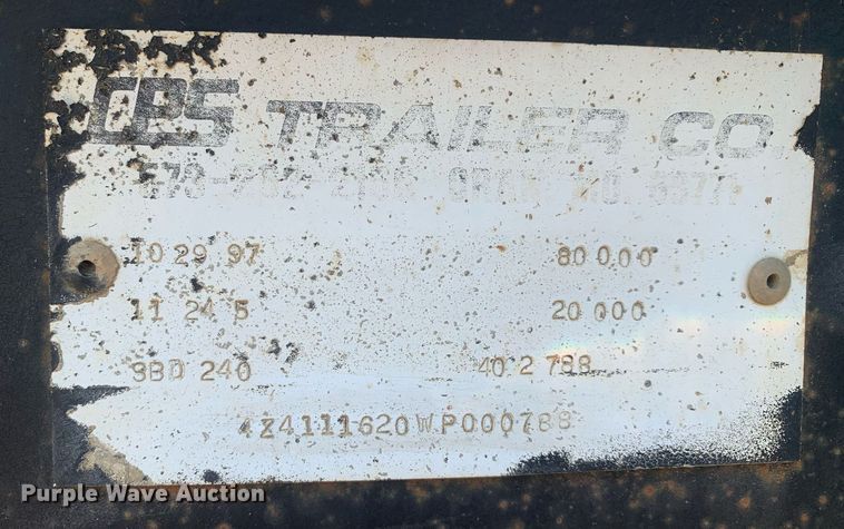 image for item LH9665 1998 CPS  bottom dump trailer