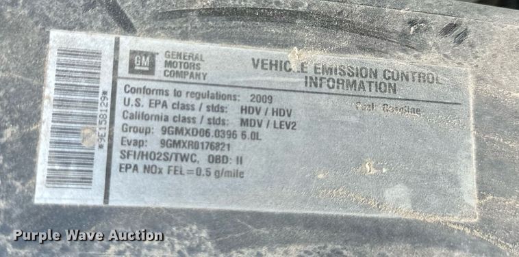 image for item LN9236 2009 Chevrolet Silverado 2500HD  Ext. Cab pickup truck