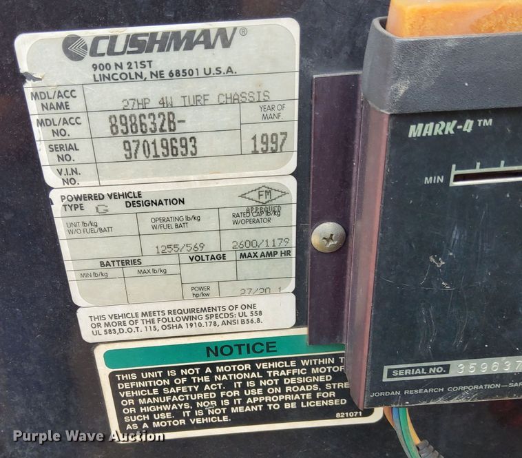 image for item LP9586 Cushman Turf Truckster  utility vehicle