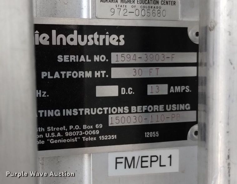 image for item LP9594 Genie DPL-30  vertical lift