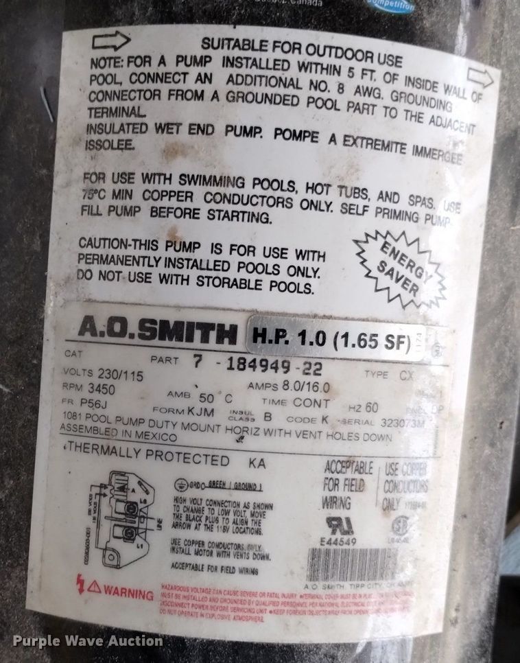 image for item LP9595 (2) pool pumps