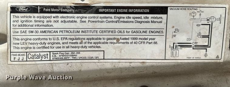 image for item LR9755 1999 Ford F250  Super Duty  SuperCab pickup truck