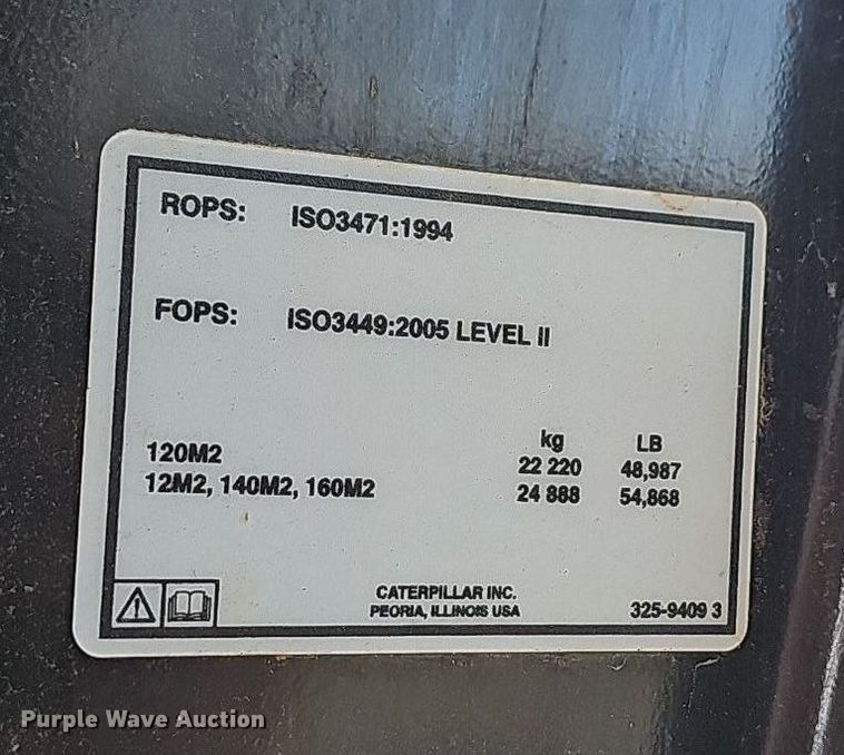 image for item LW9684 2013 Caterpillar 12M2 VHP Plus  motor grader