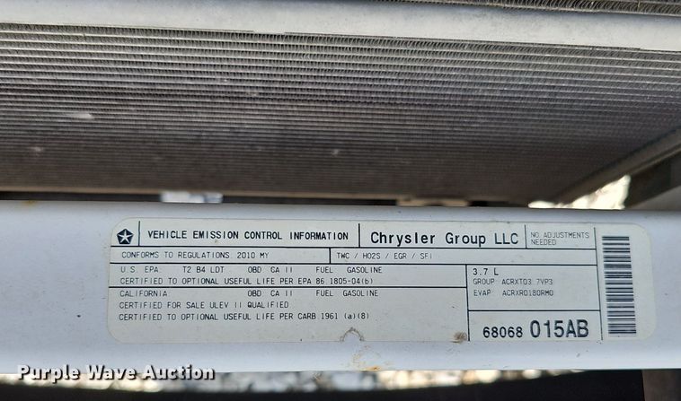 image for item MD9854 2010 Dodge Dakota  Ext. Cab pickup truck