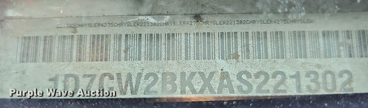 image for item MD9856 2010 Dodge Dakota  Ext. Cab pickup truck