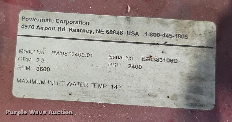 image for item MD9862 Coleman Powermate PW0872402.01  pressure washer