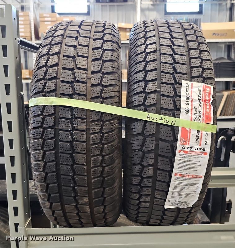 image for item MD9867 (2) Firestone Firehawk PVS P225/60R18 tires