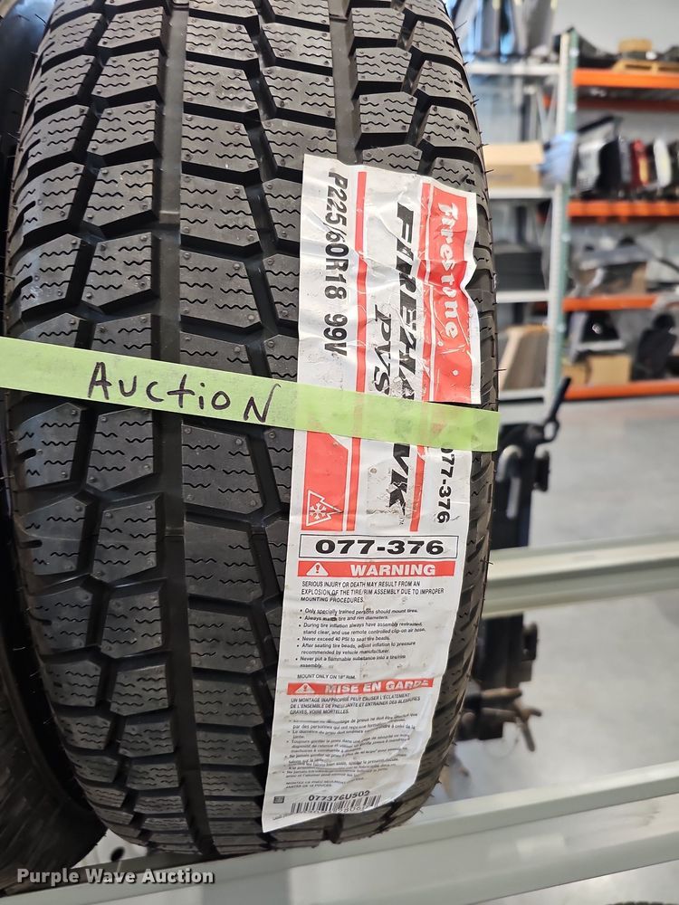 image for item MD9867 (2) Firestone Firehawk PVS P225/60R18 tires