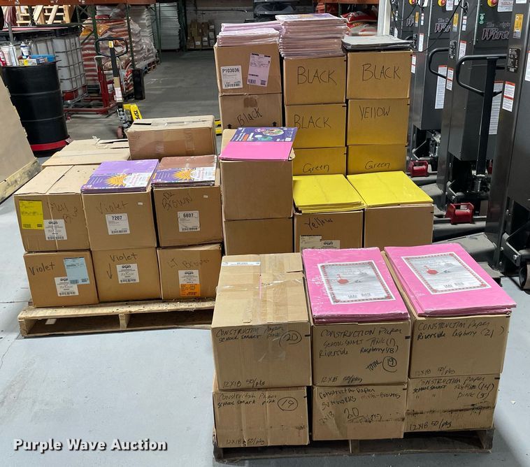 image for item ME9869 Approximately 70 boxes of construction paper
