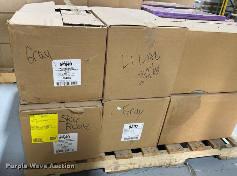 image for item ME9869 Approximately 70 boxes of construction paper