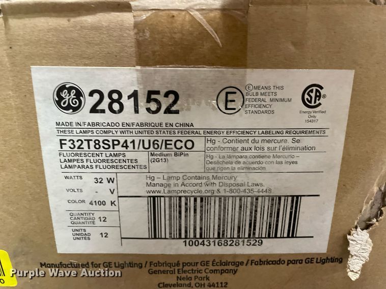 image for item ME9873 (2) pallets of lighting bulbs