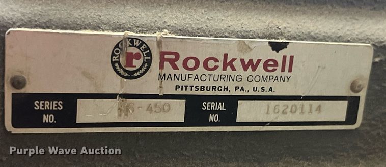 image for item MG9287 Rockwell 6-450  lathe