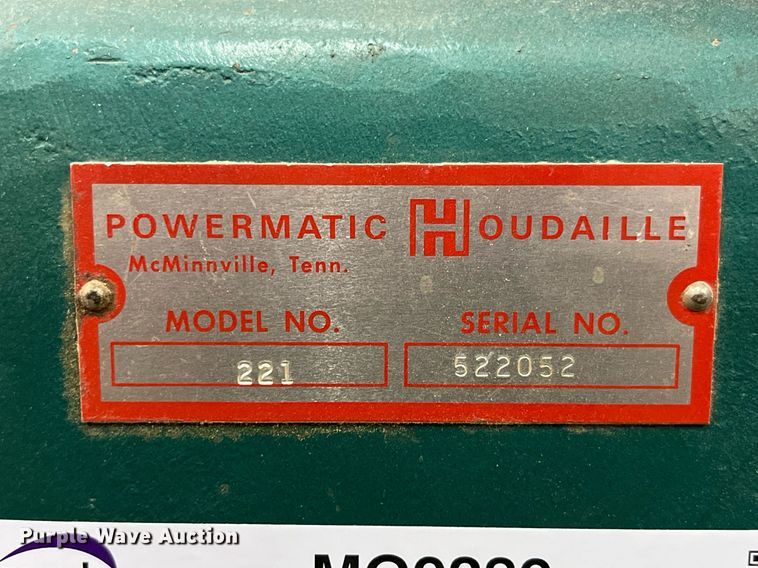 image for item MG9289 Powermatic 221  planer