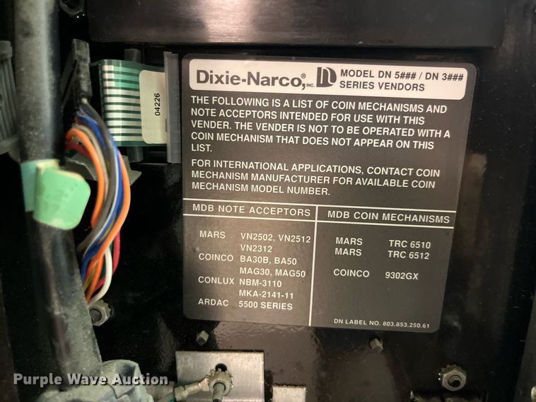 image for item MG9293 Dixie-Narco  vending machine