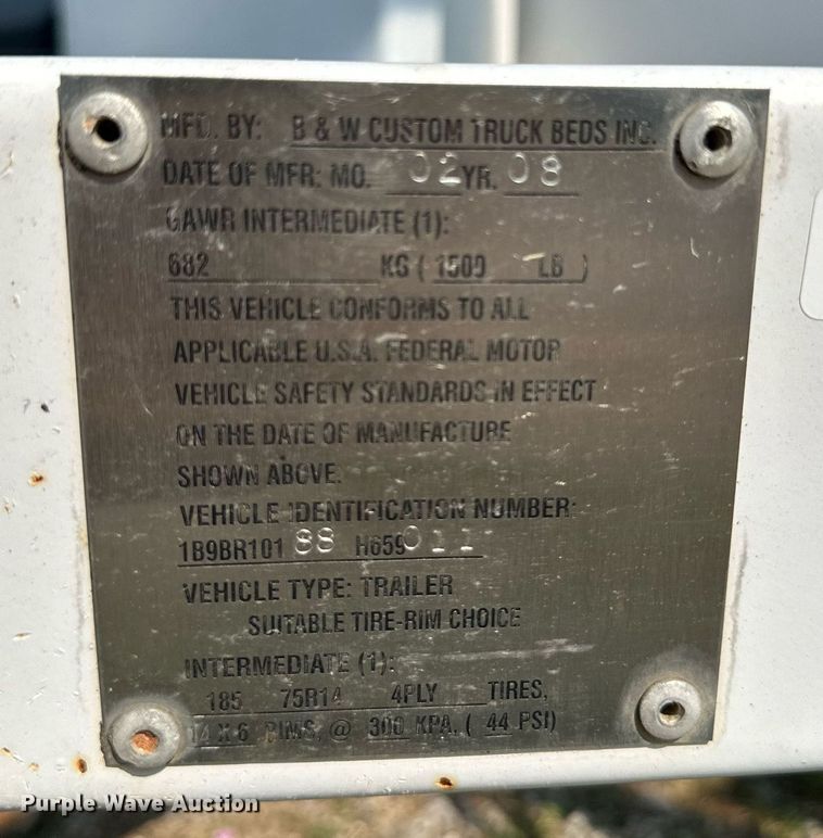 image for item MR9100 2008 B&W  radar speed sign trailer