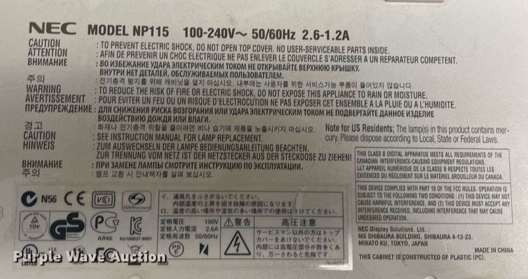 image for item MR9119 (4) projectors