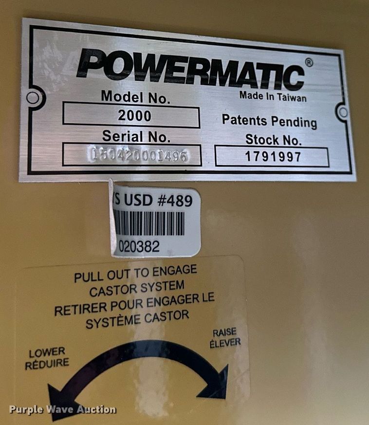 image for item NP9703 Powermatic 2000  table saw