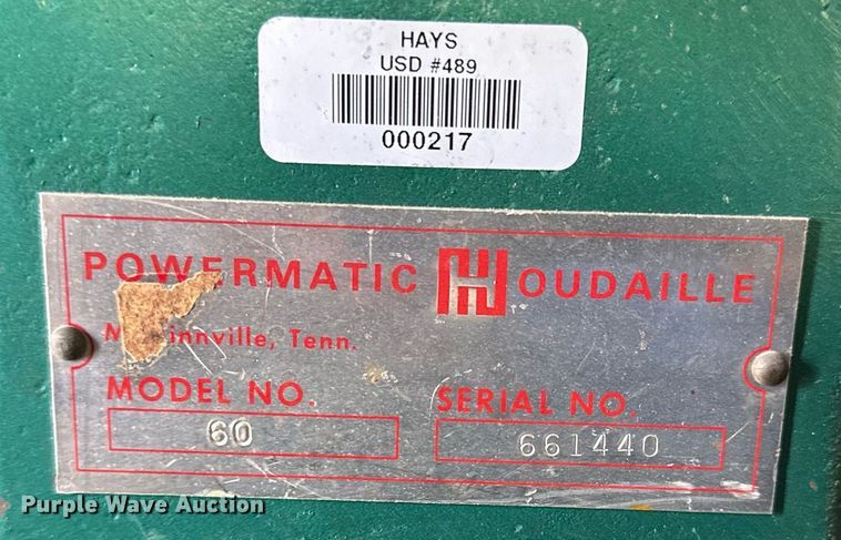 image for item NP9707 Powermatic 60  jointer