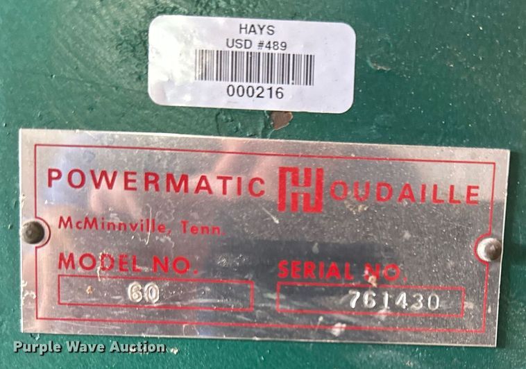 image for item NP9713 Powermatic 60  jointer