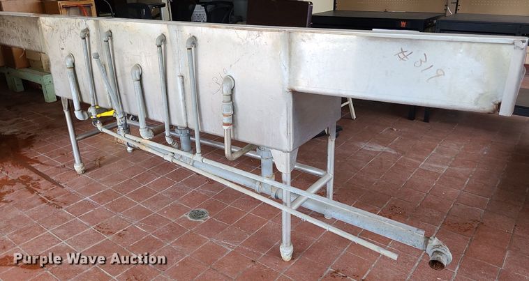 image for item NX9544 Zahner  three basin stainless steel sink