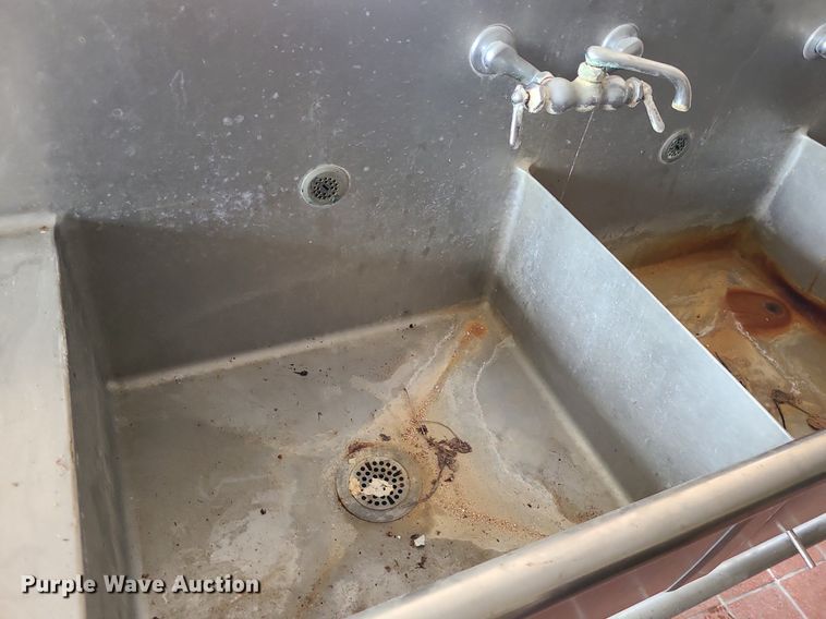 image for item NX9544 Zahner  three basin stainless steel sink