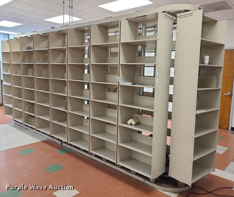 image for item NX9551 White No-Walk NW18  rotating book/file cabinet